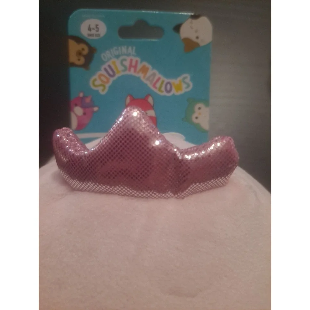 Original Squishmallows Plush Slippers Pink Chic Pink White Yellow Kids Size 4-5
